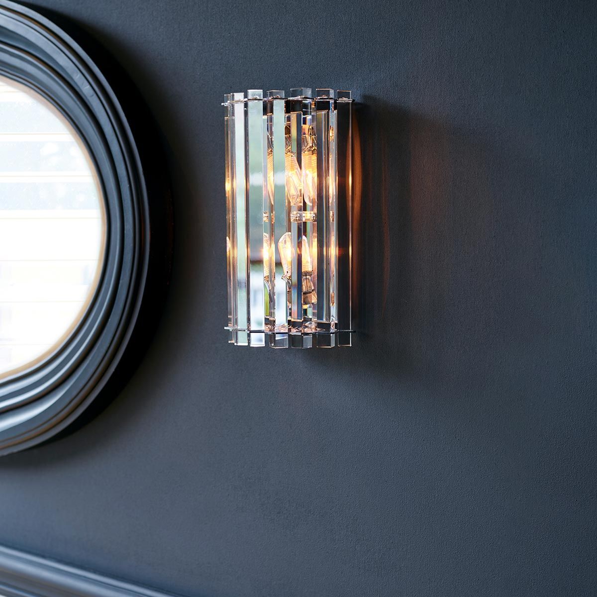 Kichler Crystal Skye 2 Light Bathroom Wall Light - Chrome