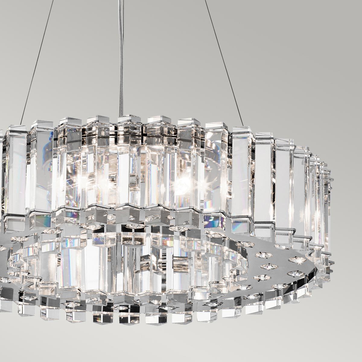 Kichler Crystal Skye 8 Light Bathroom Chandelier - Chrome