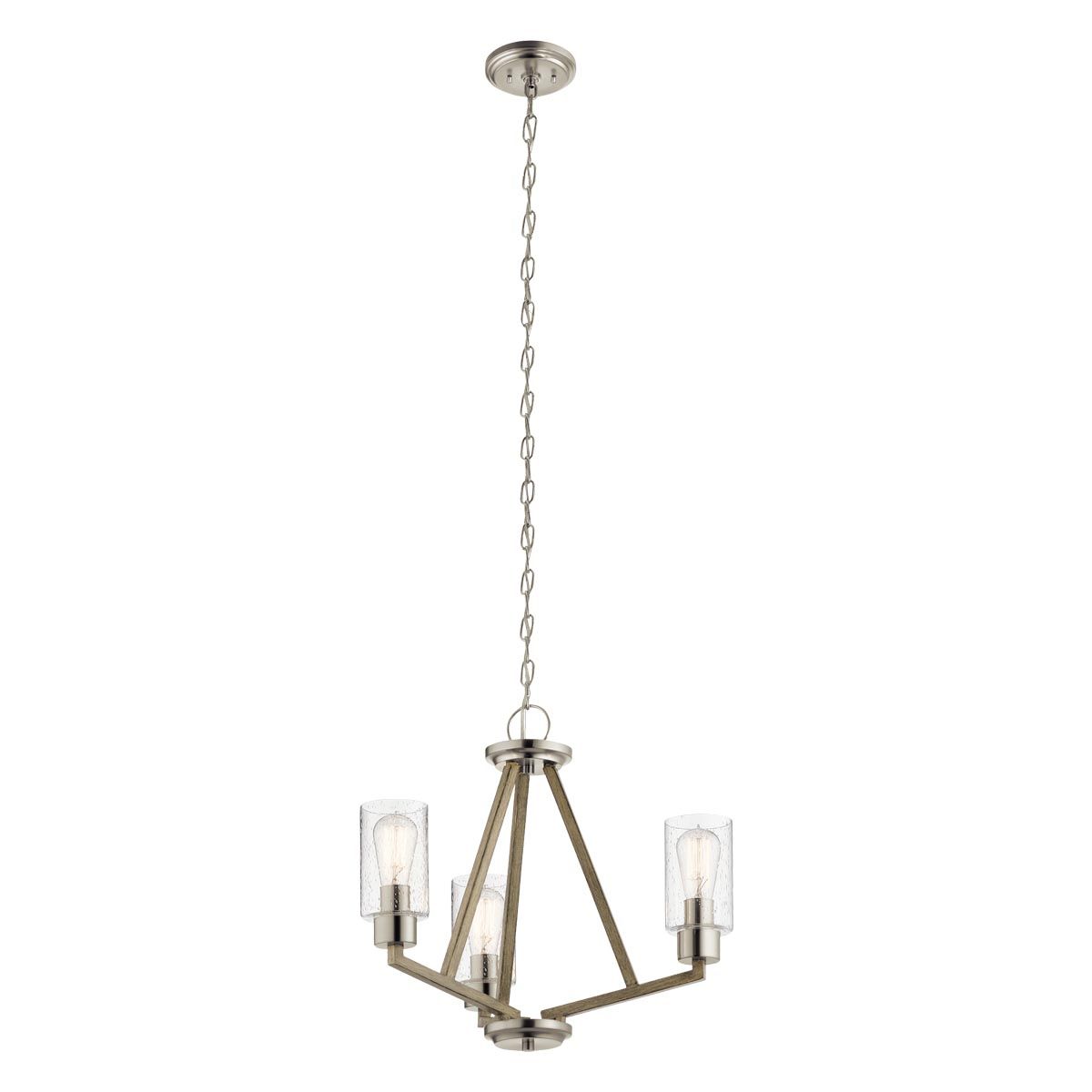 Kichler Deryn 3 Light Chandelier - Distressed Antique Grey