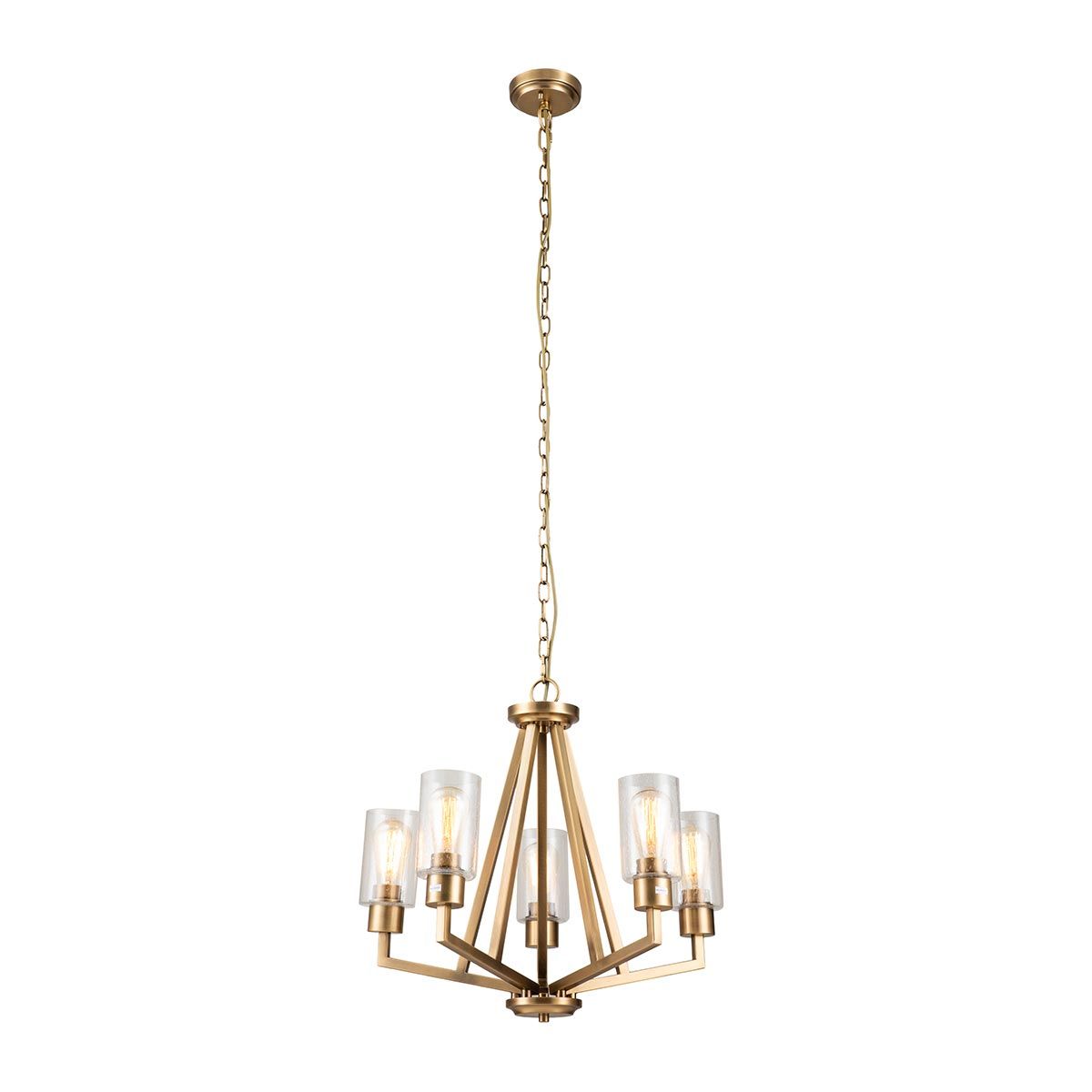 Kichler Deryn 5 Light Chandelier - Natural Brass