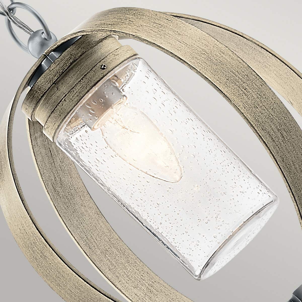 Kichler Grand Bank Single Outdoor Pendant - Distressed Antique Grey
