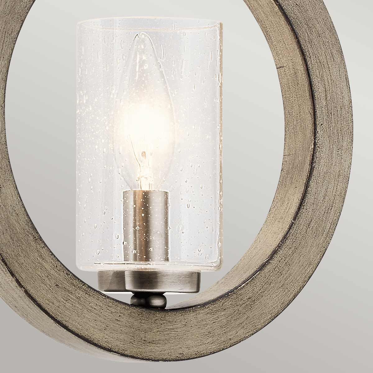 Kichler Grand Bank Wall Light / Mini-Pendant / Semi-Flush - Distressed Antique Grey