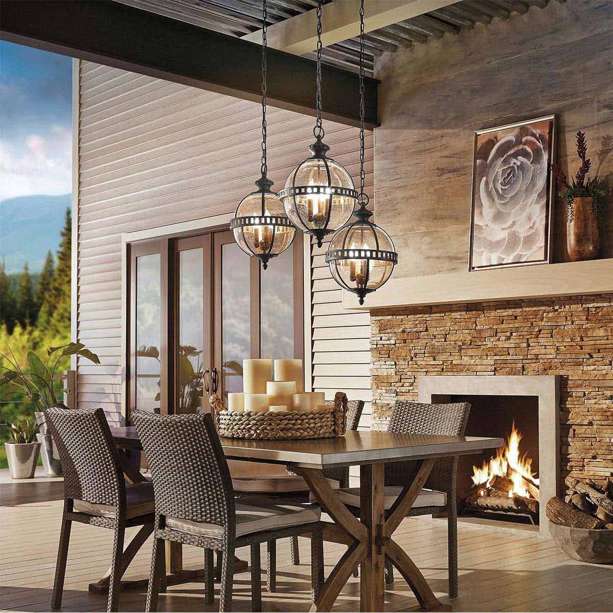 Kichler Halleron 3 Light Chain Lantern - Londonderry