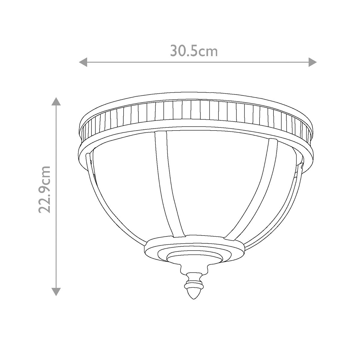 Kichler Halleron 3 Light Flush Fitting - Londonderry