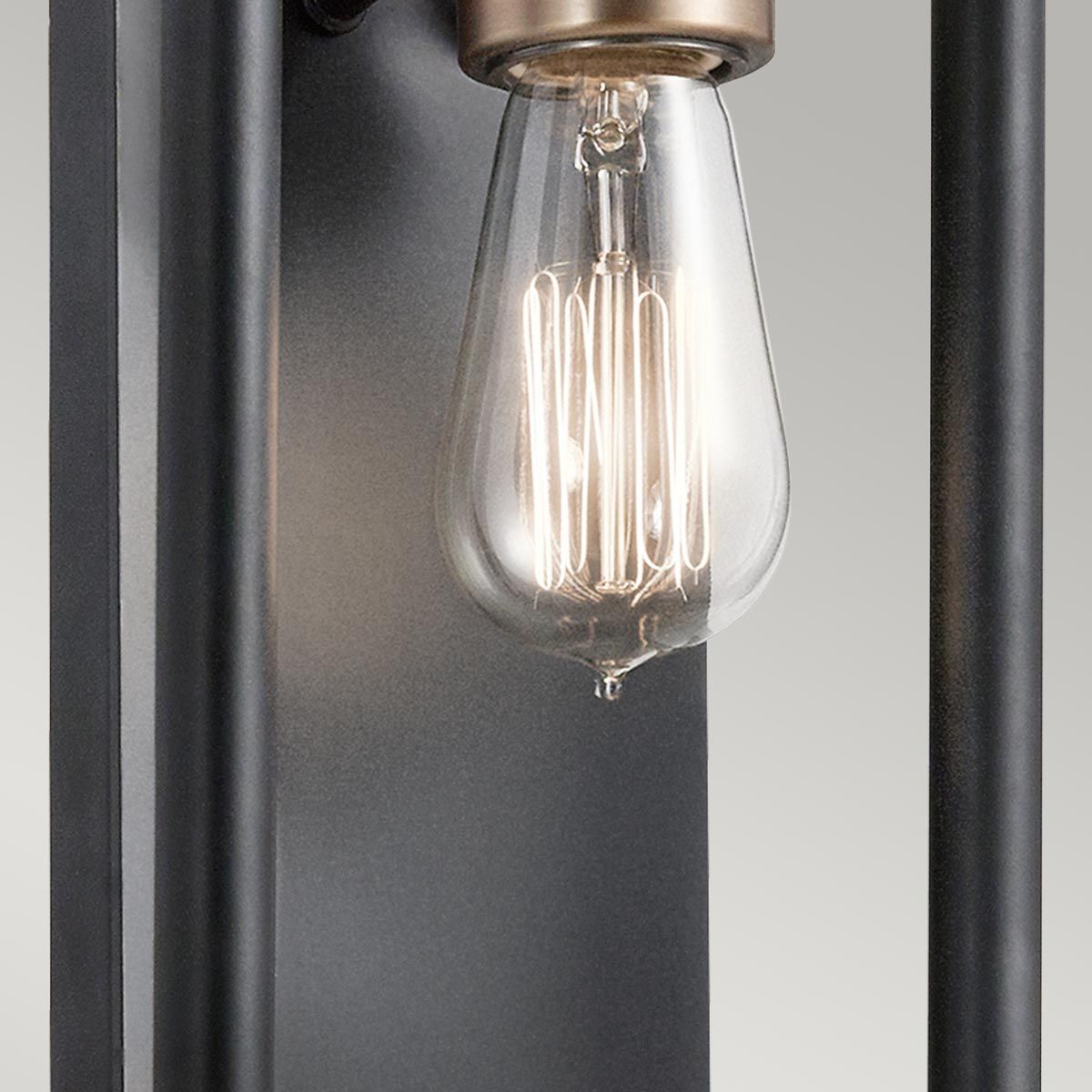 Kichler Imahn Single Wall Light - Black and Natural Brass