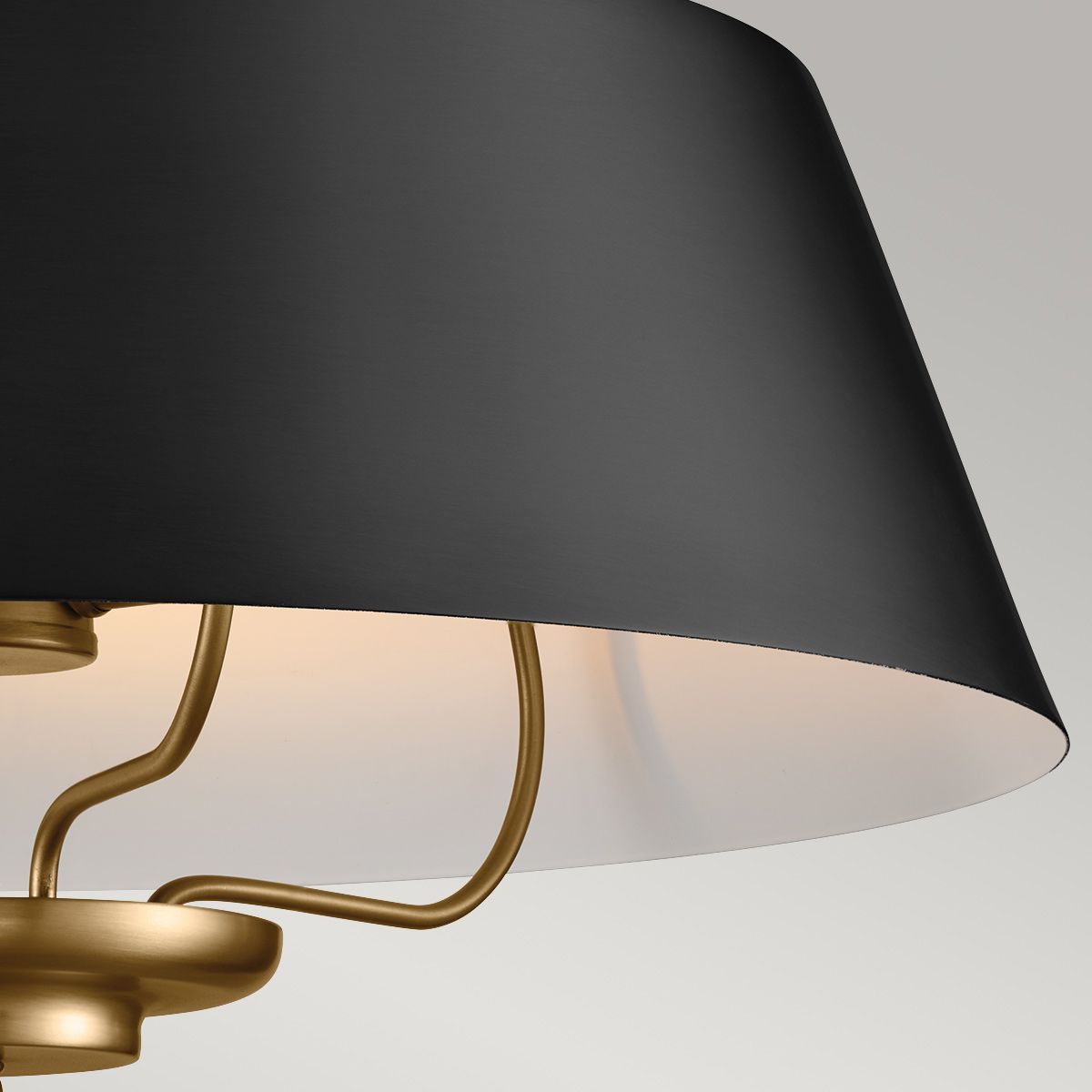 Kichler Luella 3 Light Duo-Mount Pendant - Black & Brass