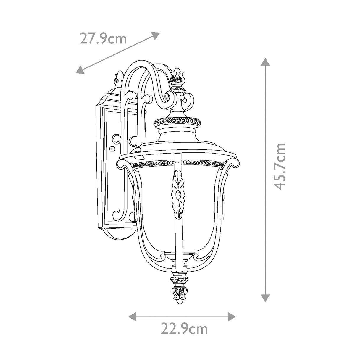 Kichler Luverne Single Medium Wall Lantern - Oil Rubbed Bronze