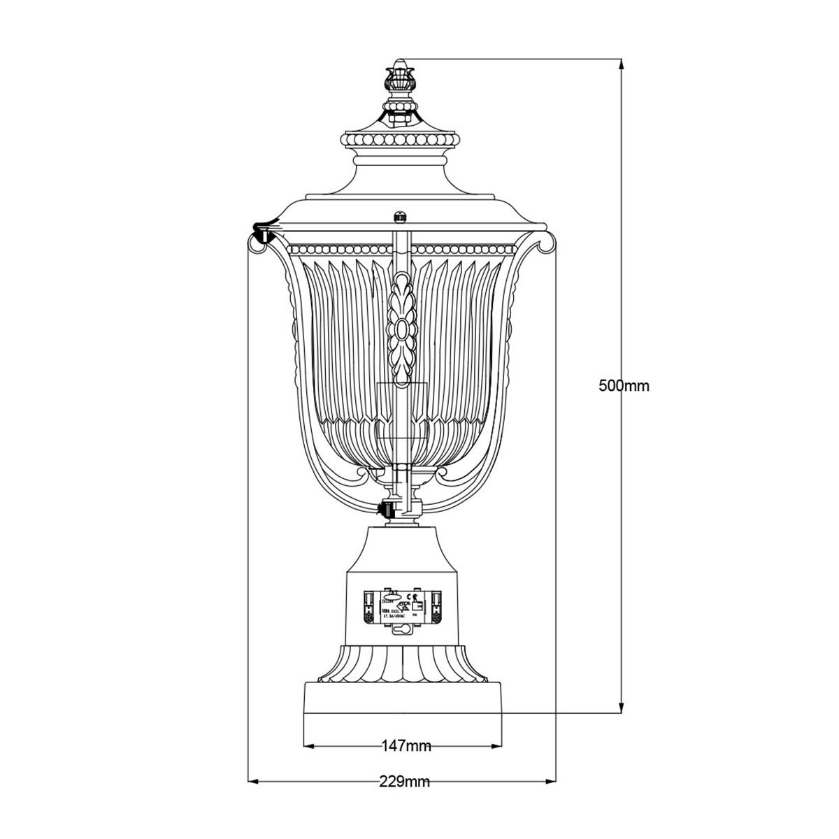 Kichler Luverne Single Pedestal Light - Oil Rubbed Bronze