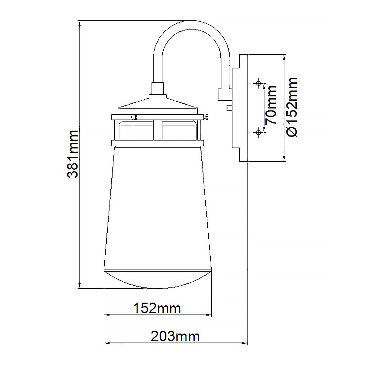 Kichler Lyndon Single Medium Wall Lantern - Architectural Bronze
