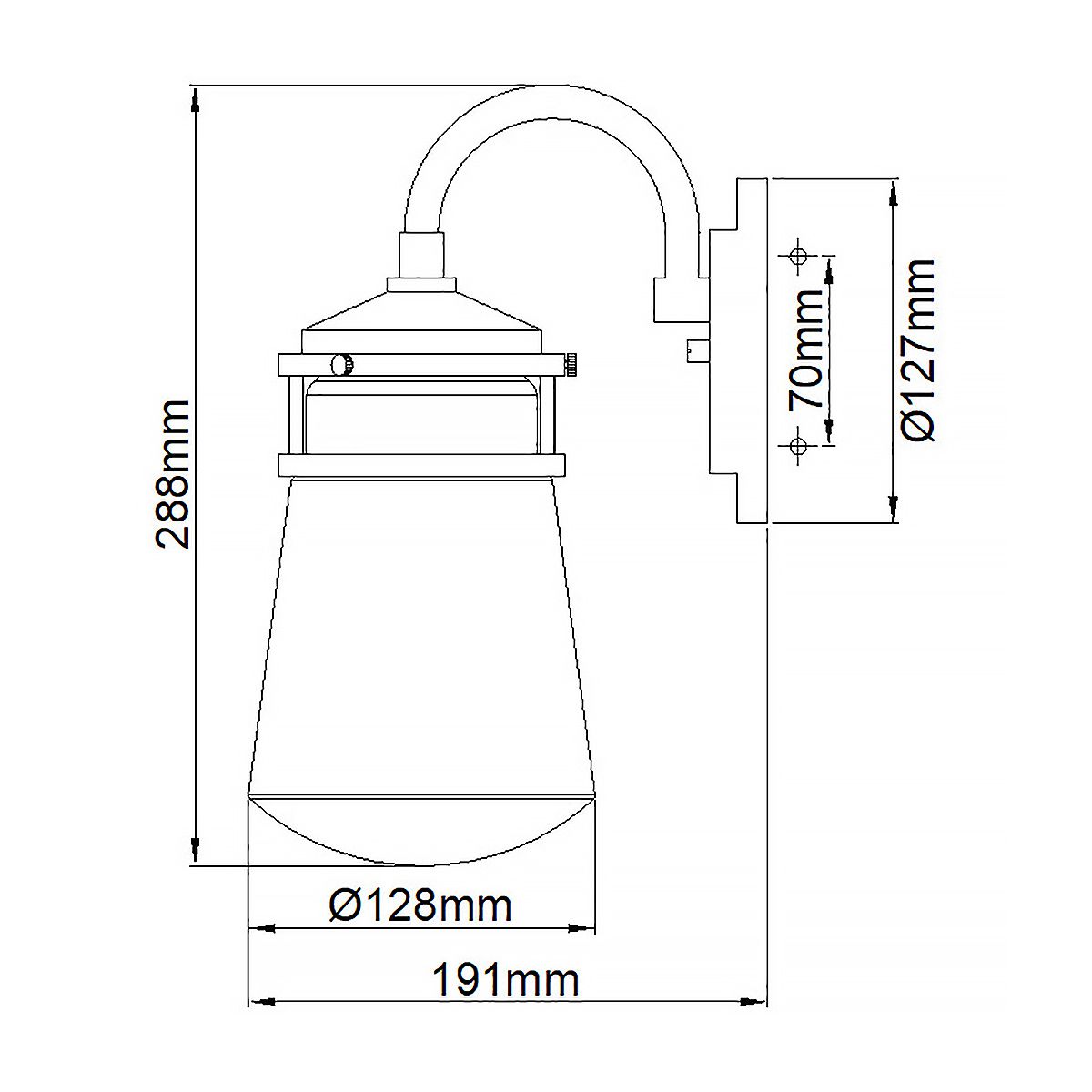 Kichler Lyndon Single Small Wall Lantern - Architectural Bronze