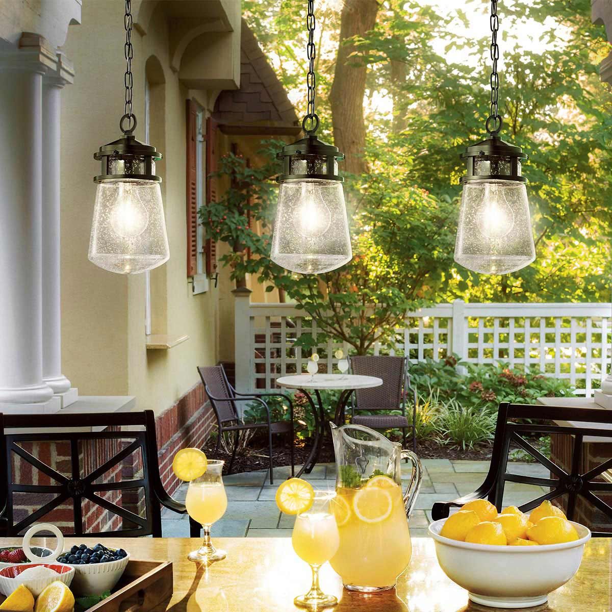 Kichler Lyndon Single Small Chain Lantern - Architectural Bronze