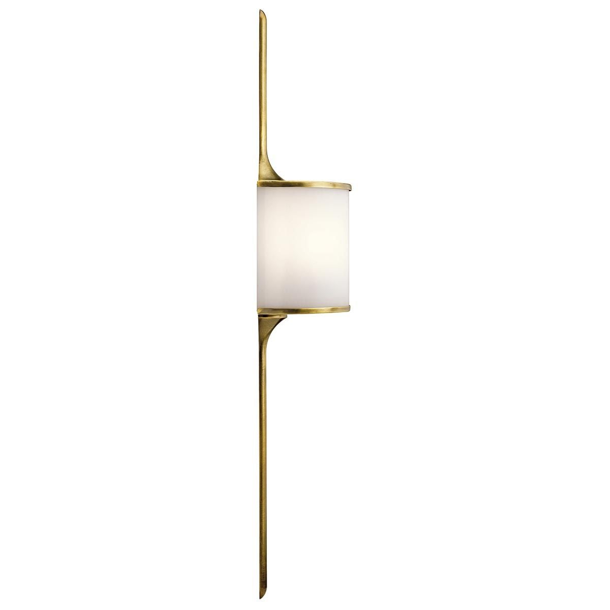 Kichler Mona 2 Light Large Bathroom Wall Light - Natural Brass