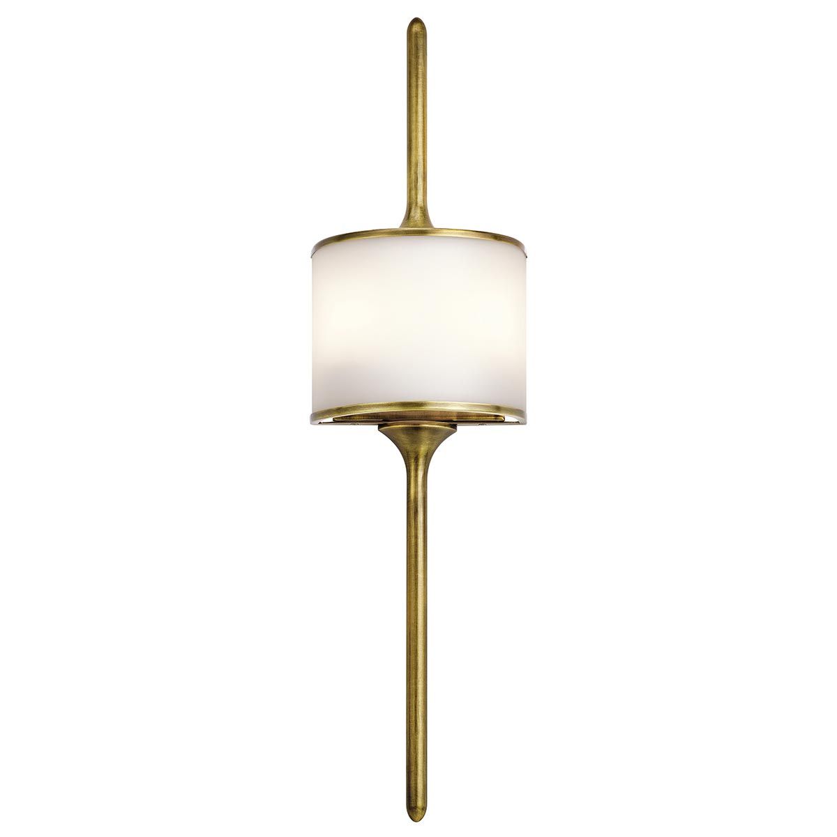 Kichler Mona 2 Light Large Bathroom Wall Light - Natural Brass