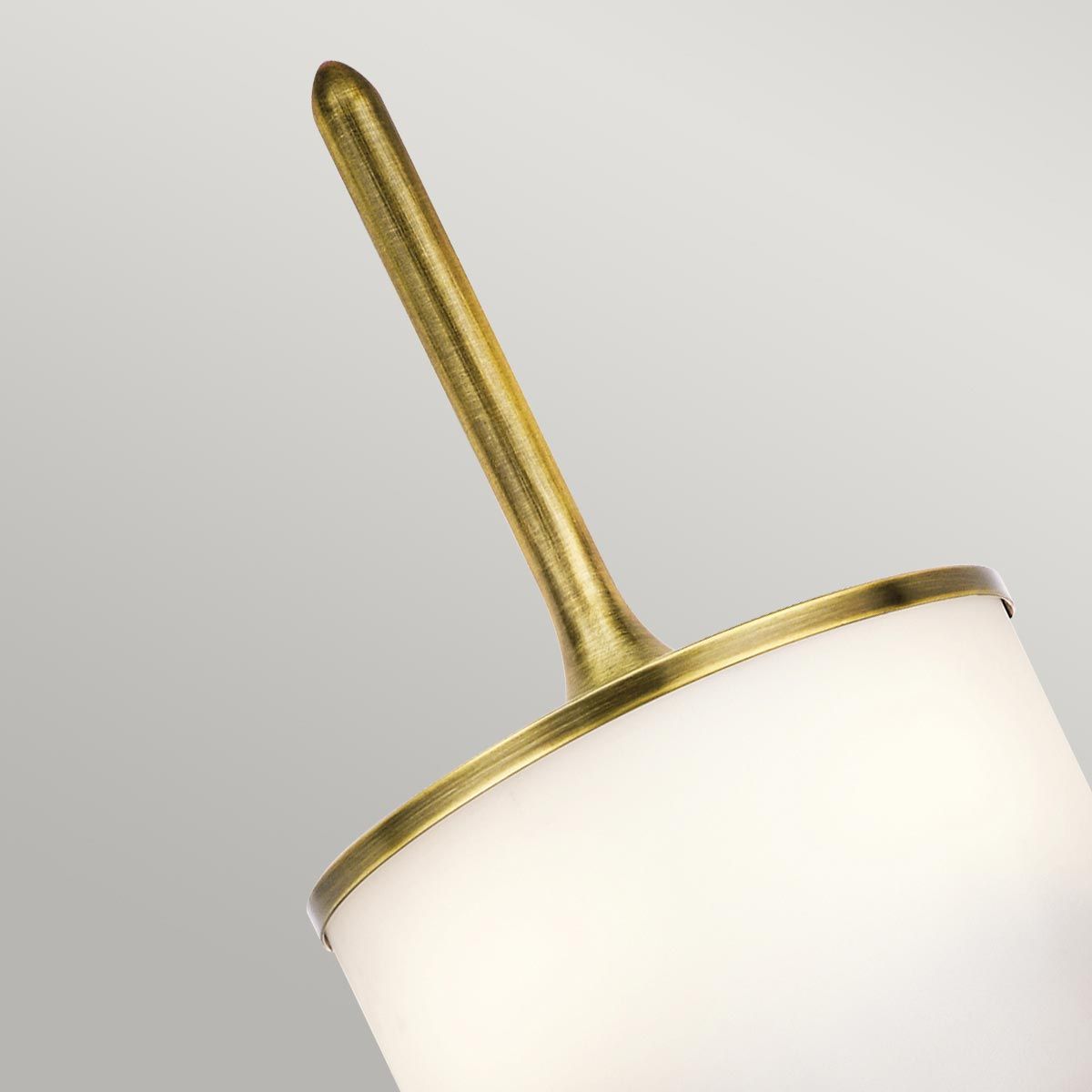 Kichler Mona 2 Light Small Bathroom Wall Light - Natural Brass