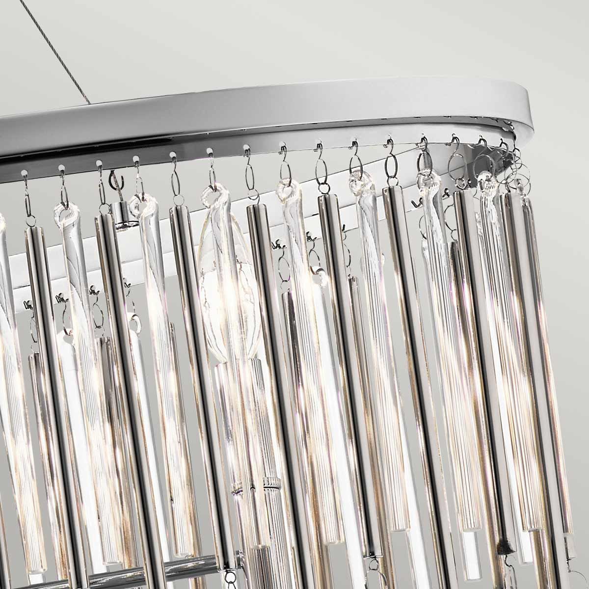 Kichler Piper 6 Light Oval Chandelier / Pendant - Polished Chrome