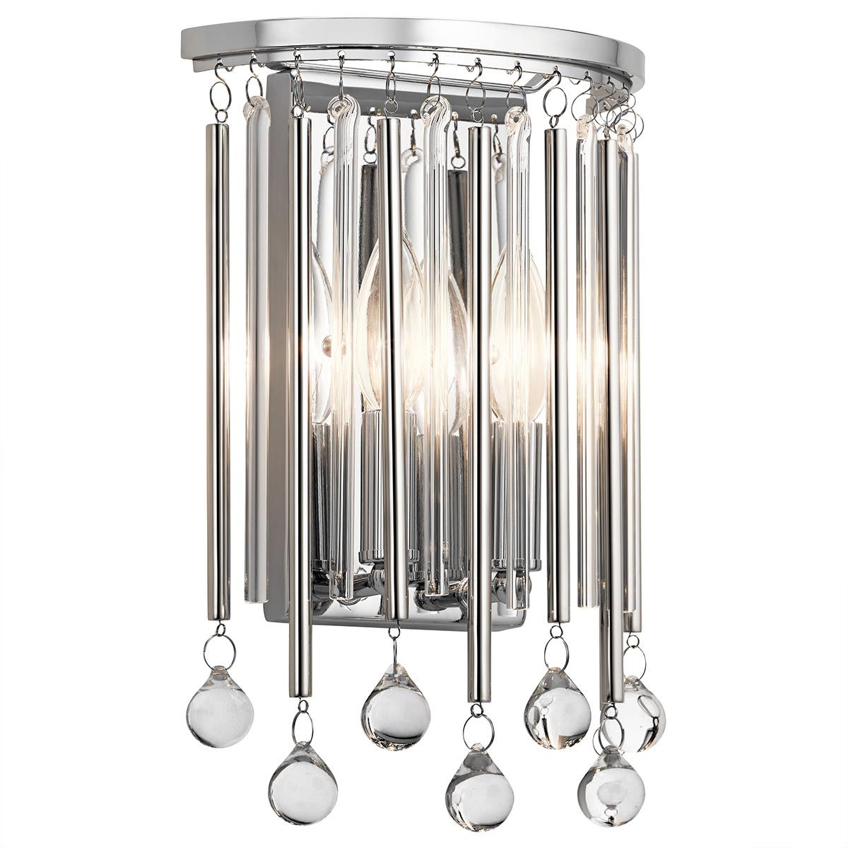 Kichler Piper 2 Light Wall Light - Polished Chrome