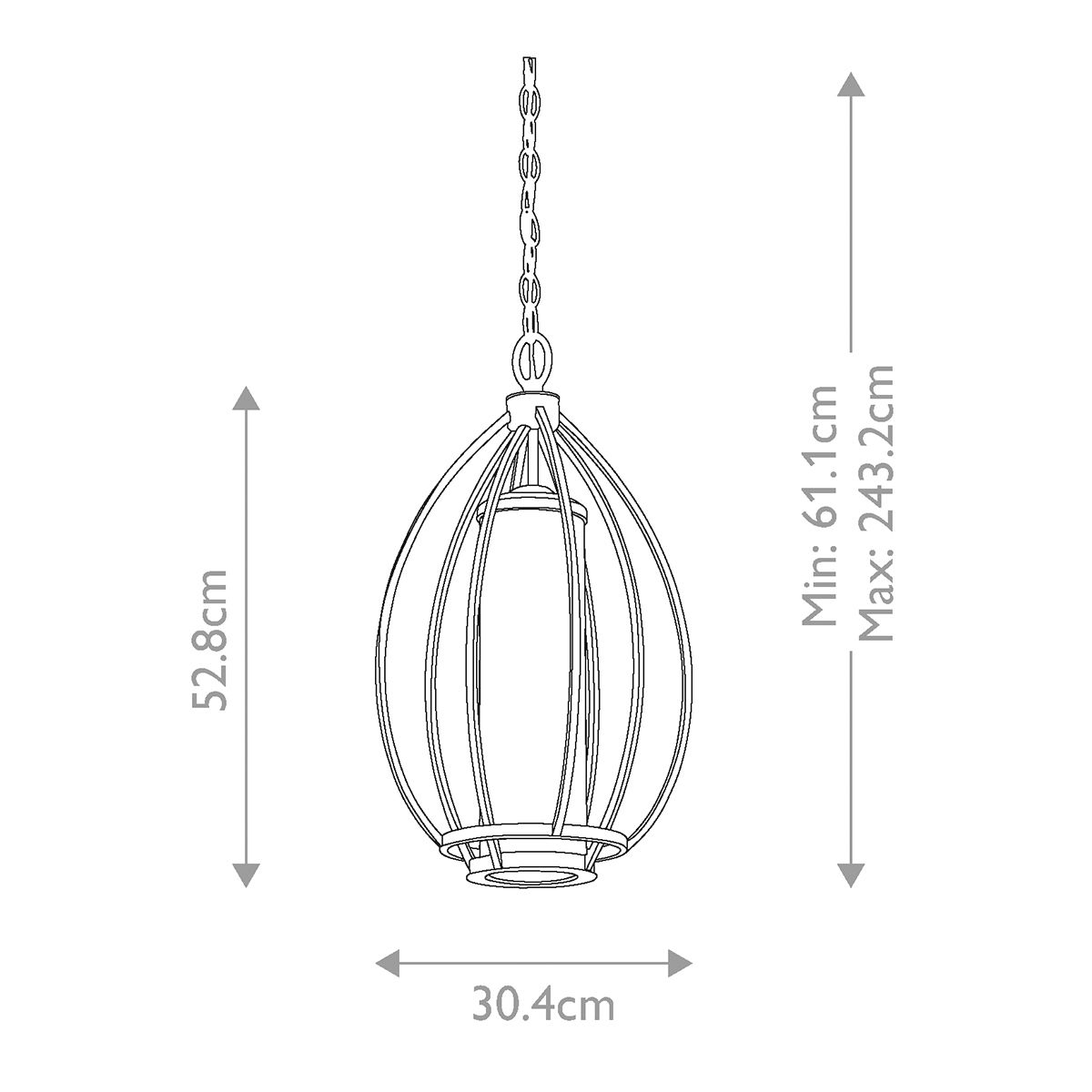 Kichler Rosalie Single Pendant - Sterling Gold