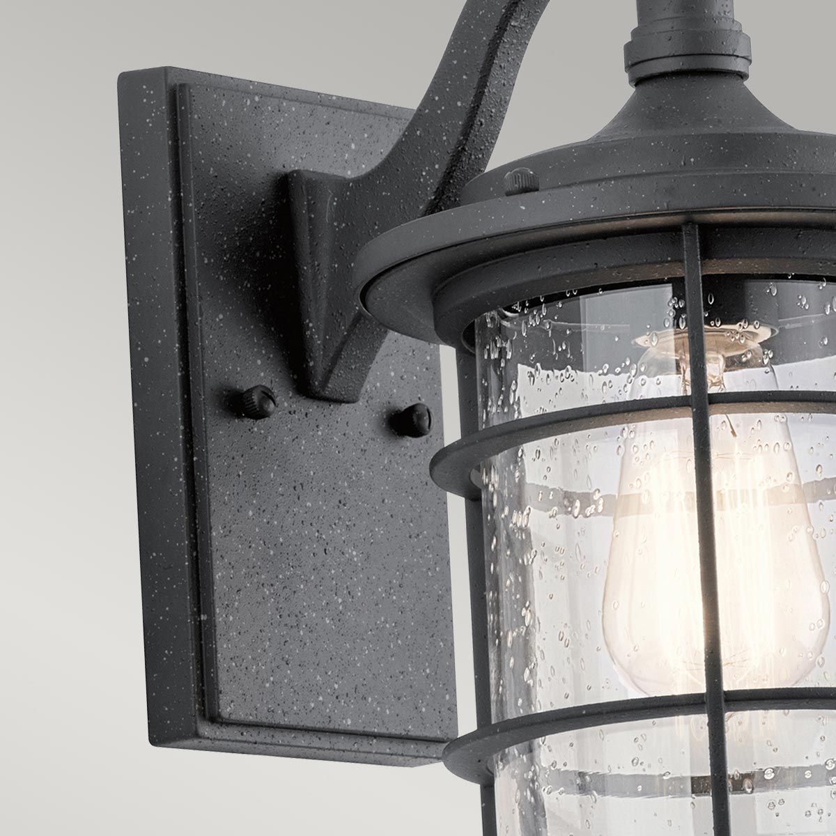 Kichler Royal Marine Single Small Wall Lantern - Distressed Black