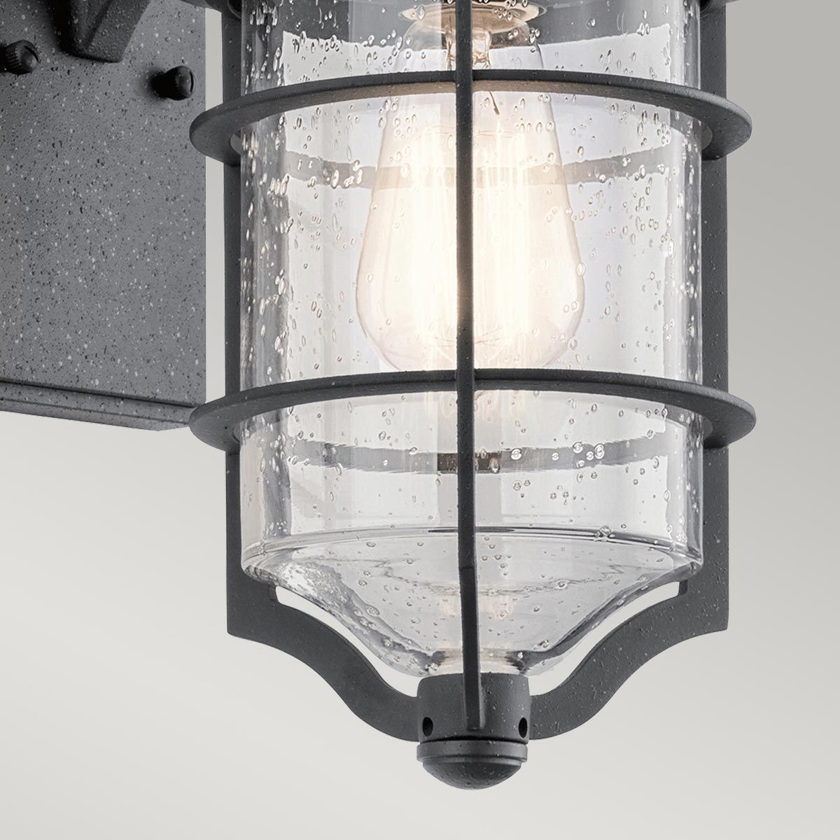 Kichler Royal Marine Single Small Wall Lantern - Distressed Black