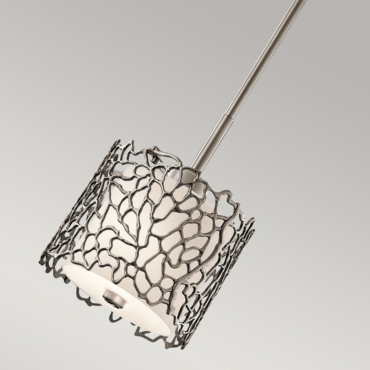 Kichler Silver Coral Single Mini Pendant - Classic Pewter