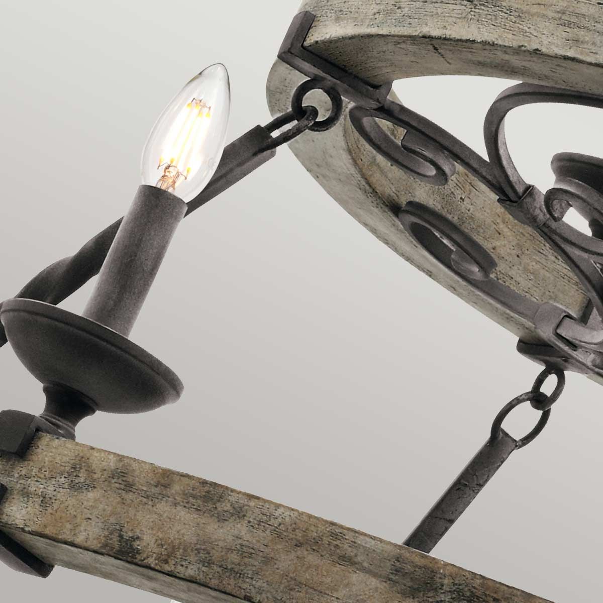 Kichler Taulbee 15 Light Chandelier - Weathered Zinc