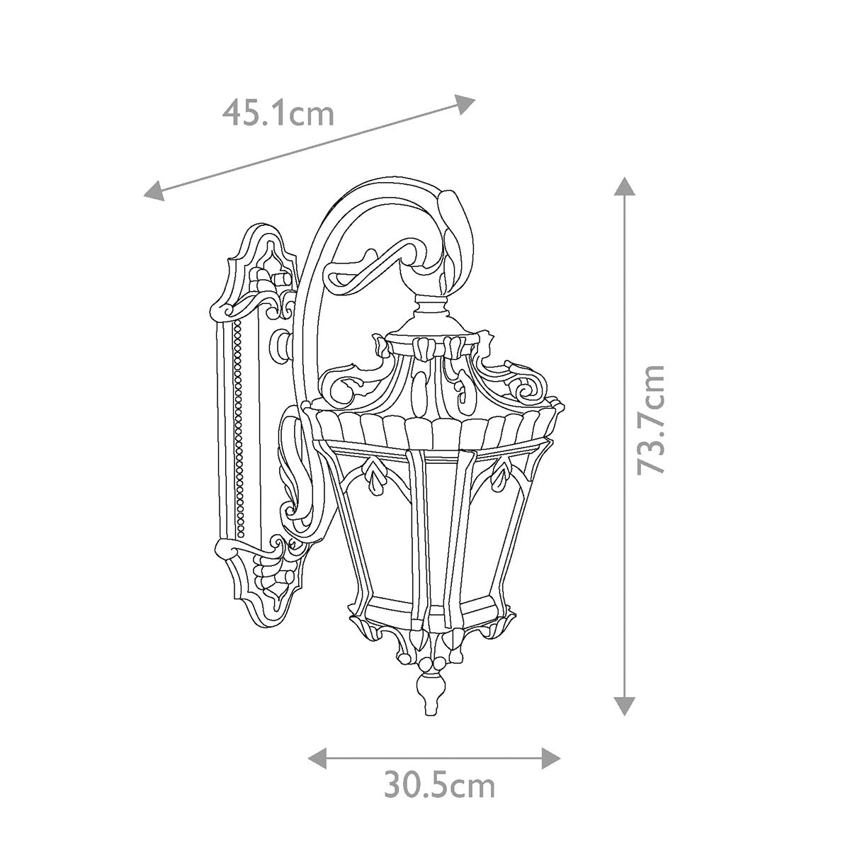 Kichler Tournai 3 Light Extra Large Wall Lantern - Londonderry