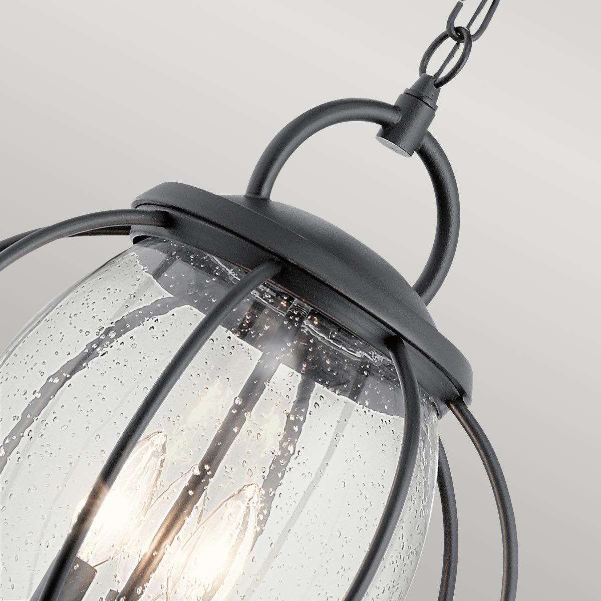 Kichler Vandalia 3 Light Large Chain Lantern - Textured Black