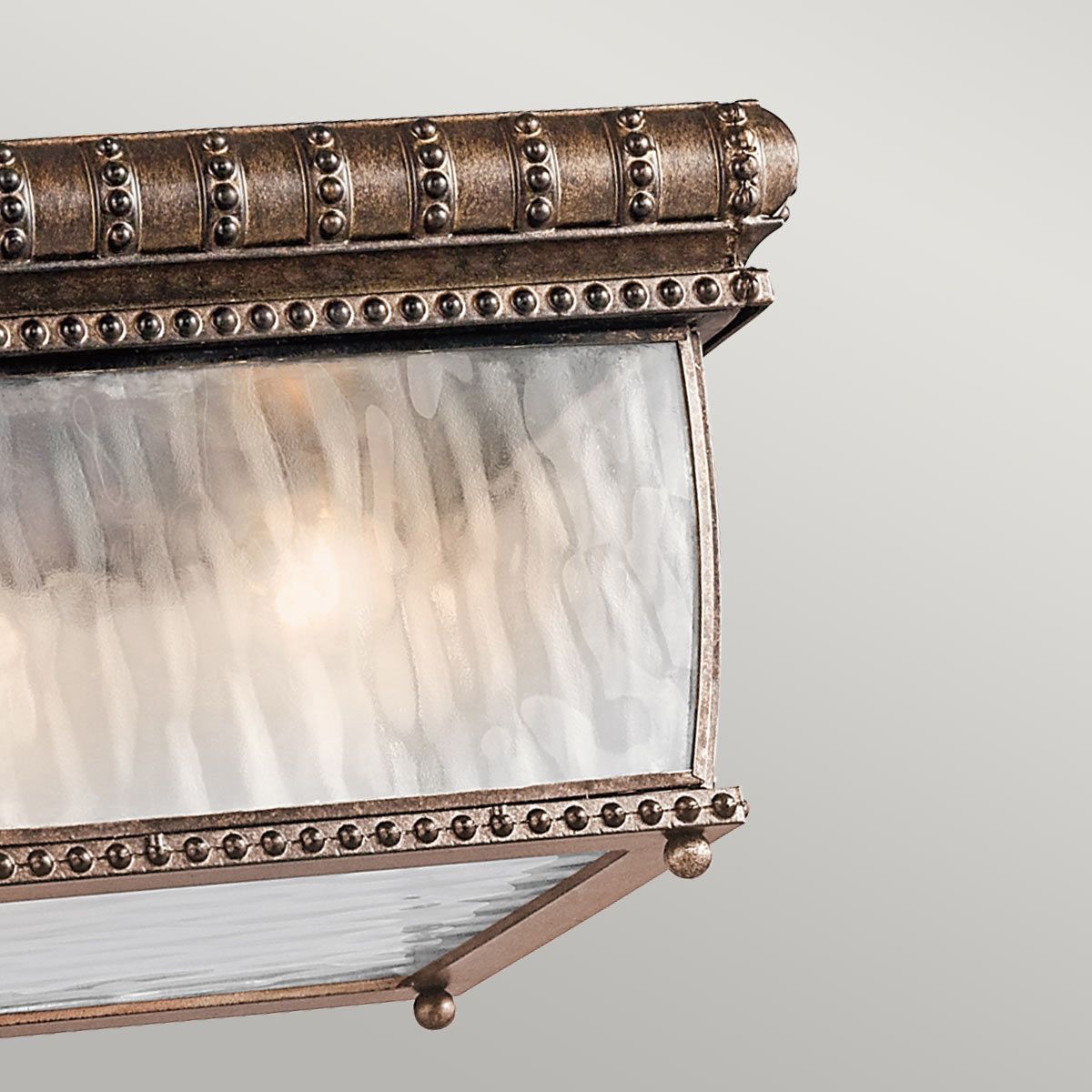 Kichler Venetian Rain 2 Light Flush Fitting - Brushed Bronze