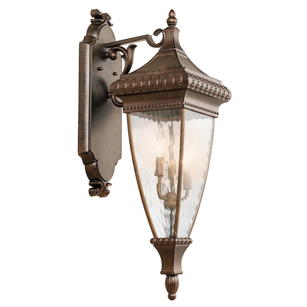 Kichler Venetian Rain 3 Light Large Wall Lantern - Brushed Bronze