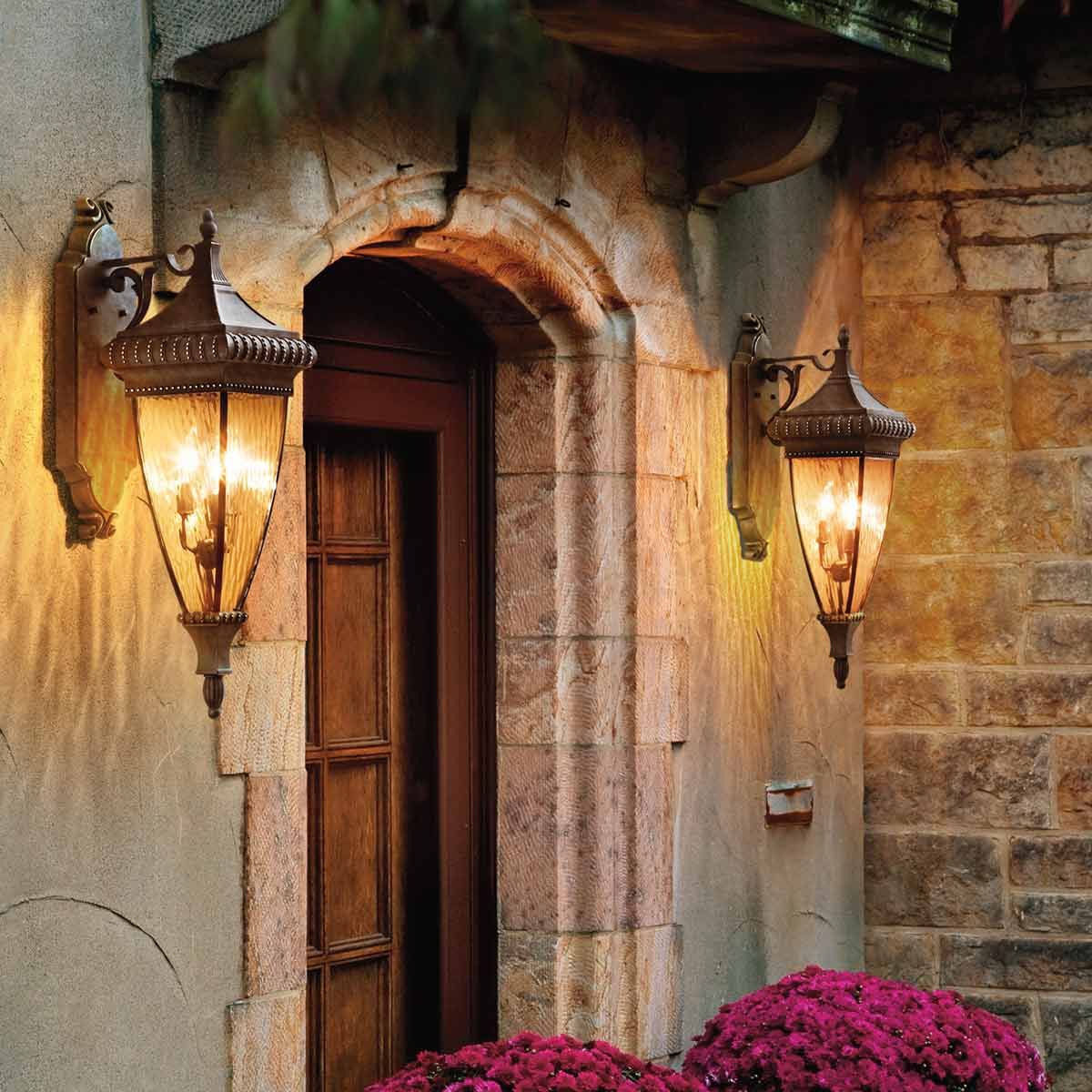 Kichler Venetian Rain 3 Light Large Wall Lantern - Brushed Bronze