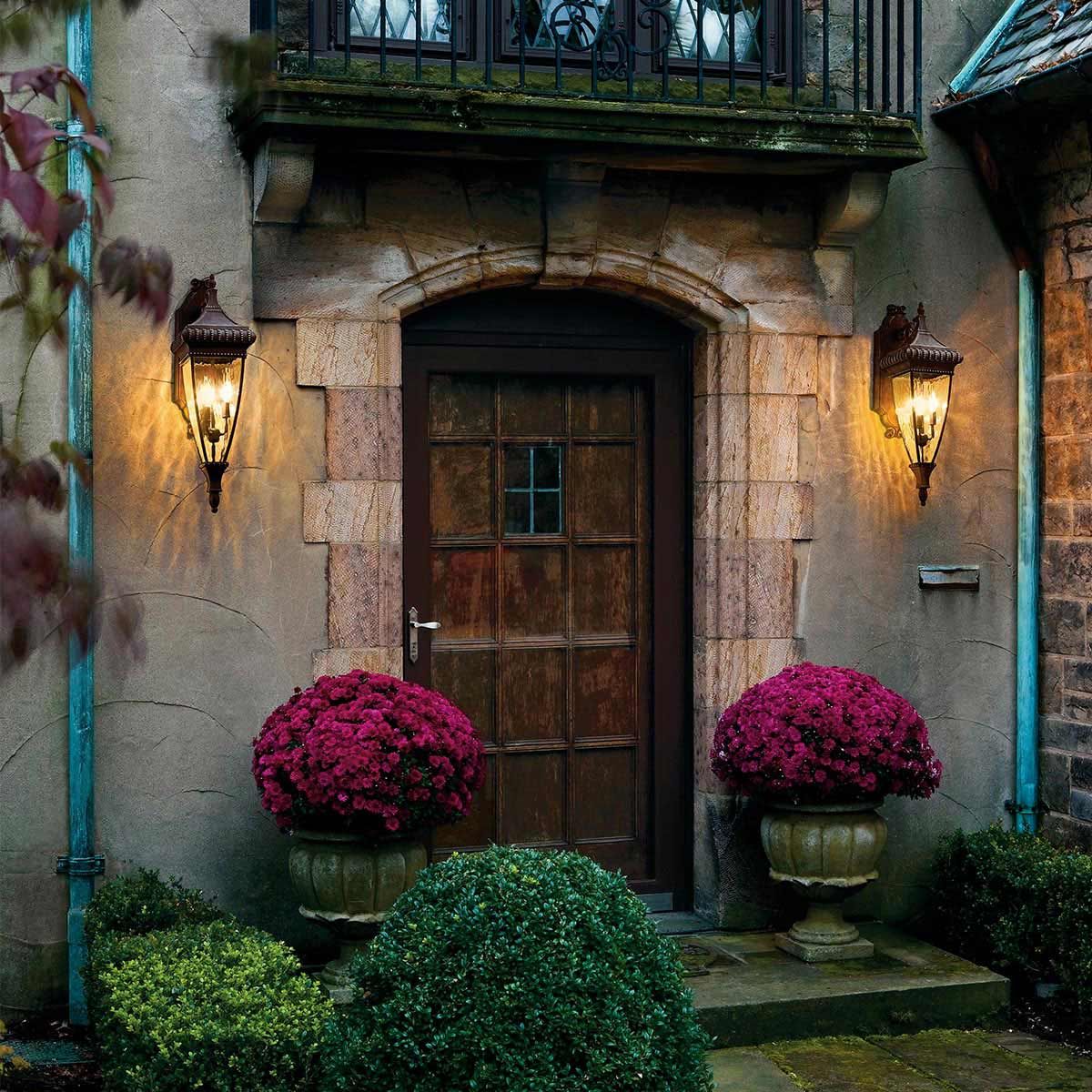 Kichler Venetian Rain 2 Light Medium Wall Lantern - Brushed Bronze