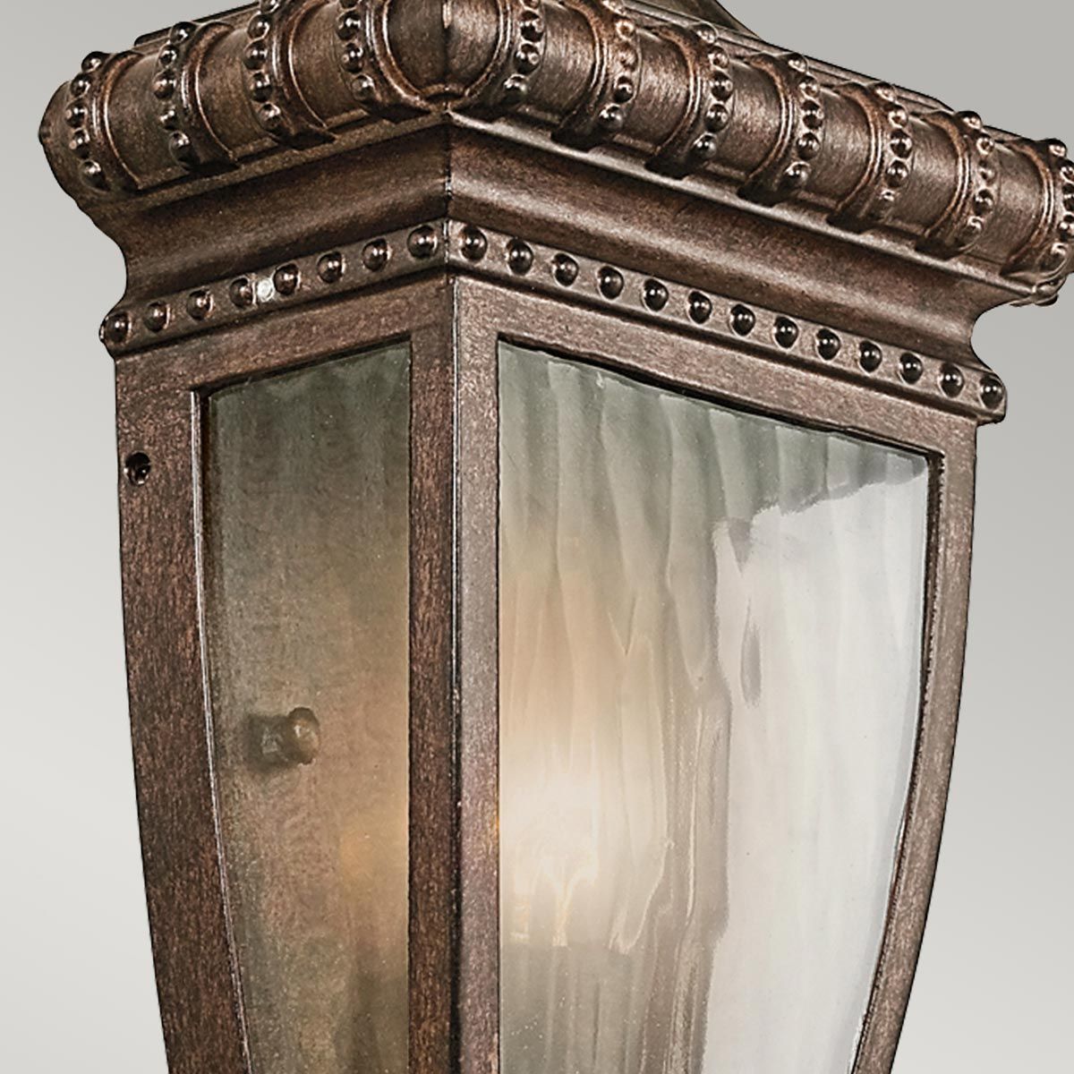 Kichler Venetian Rain Single Small Half Wall Lantern - Brushed Bronze