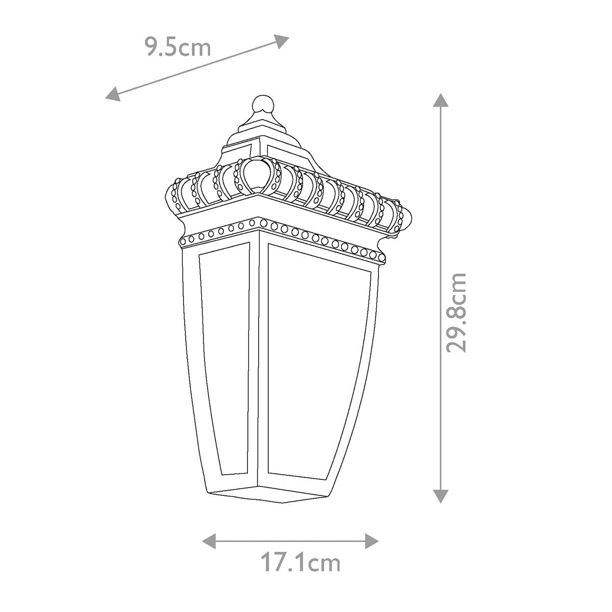 Kichler Venetian Rain Single Small Half Wall Lantern - Brushed Bronze