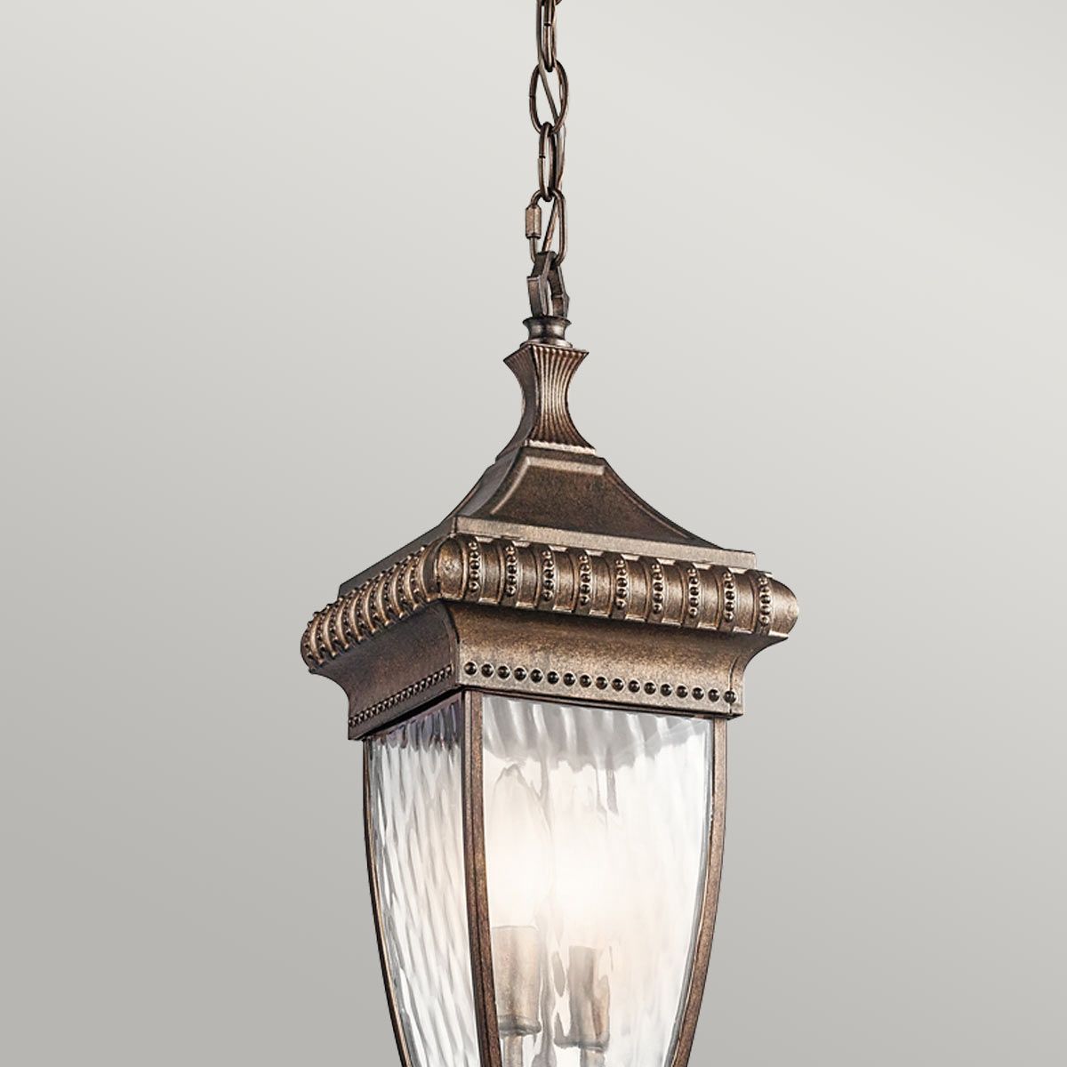 Kichler Venetian Rain 2 Light Chain Lantern - Brushed Bronze
