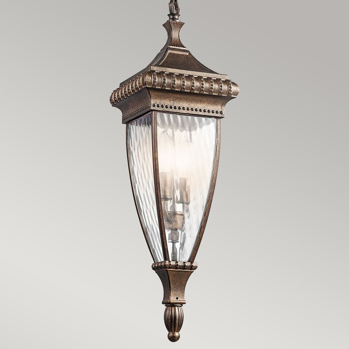 Kichler Venetian Rain 2 Light Chain Lantern - Brushed Bronze