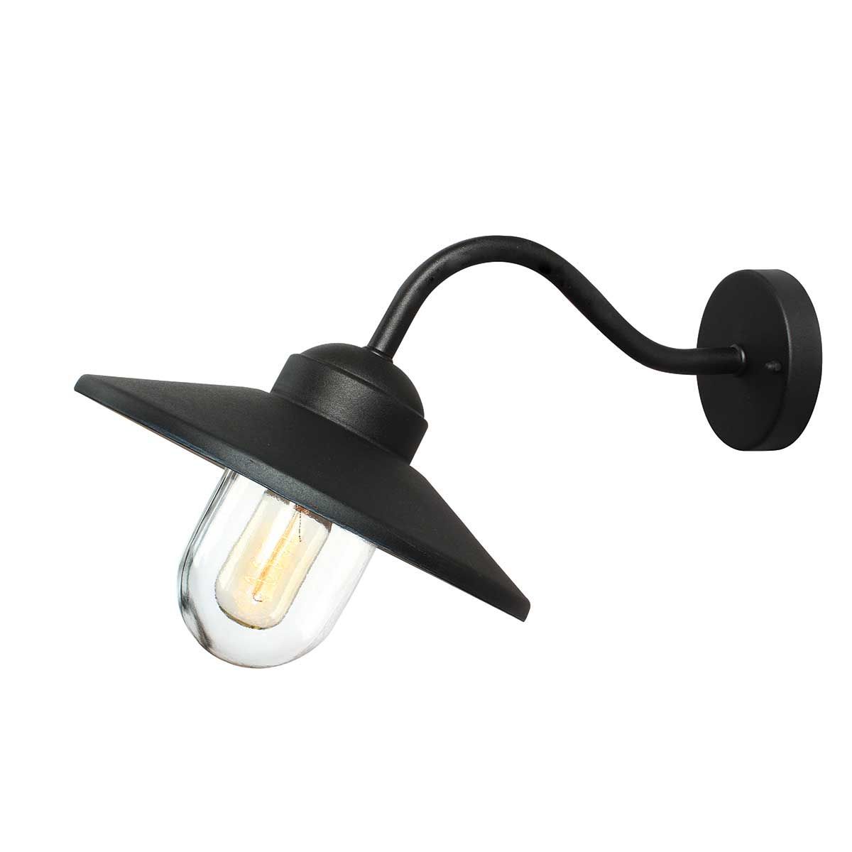 Elstead Klampenborg Single Wall Lantern - Black