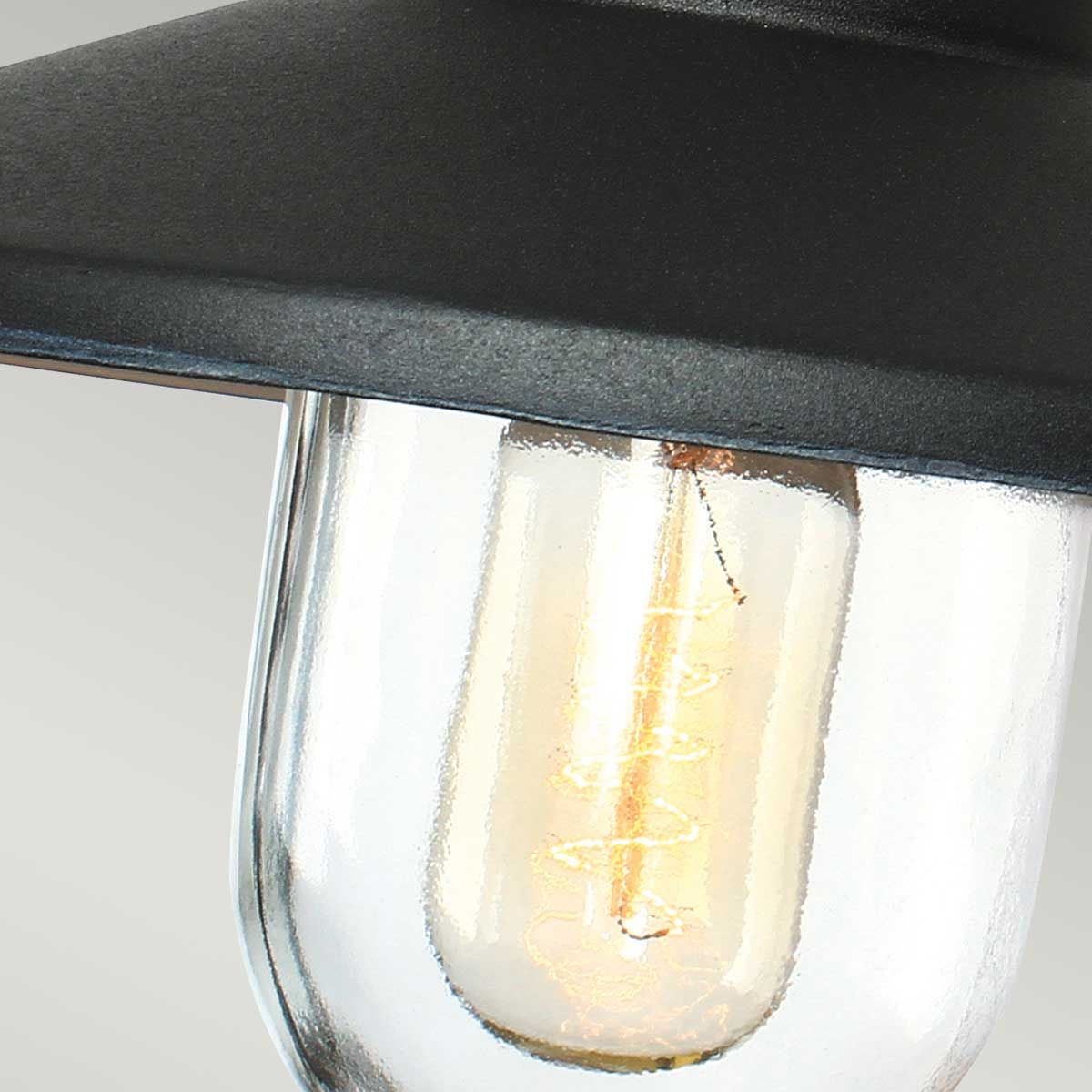Elstead Klampenborg Single Wall Lantern - Black