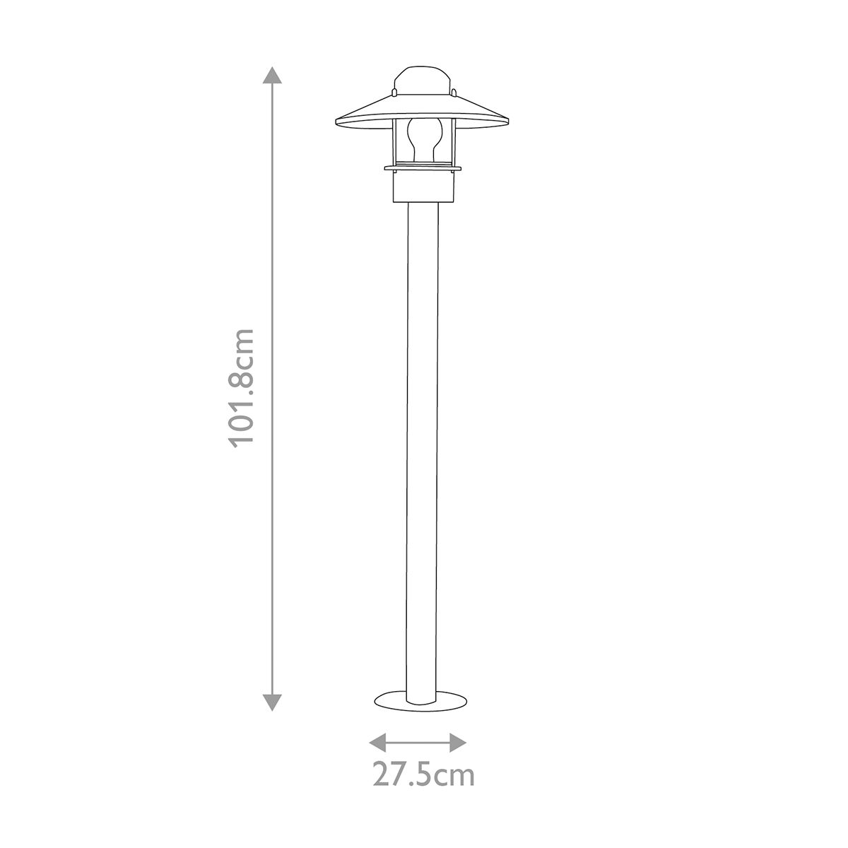 Elstead Klampenborg Single Bollard - Black