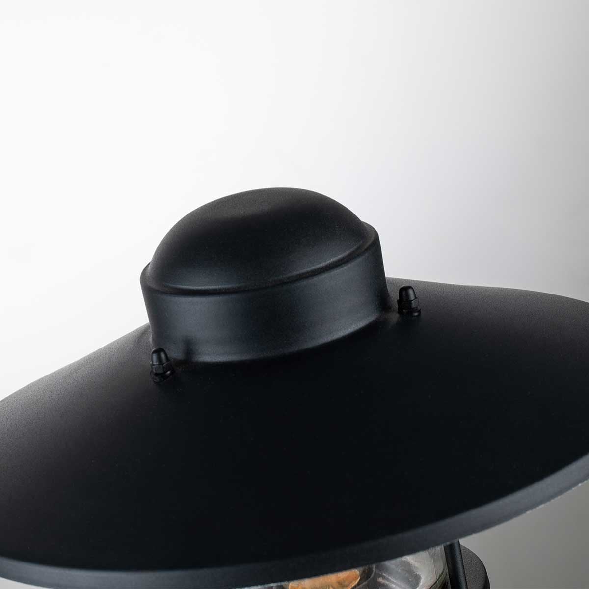 Elstead Klampenborg Single Pedestal with PIR - Black