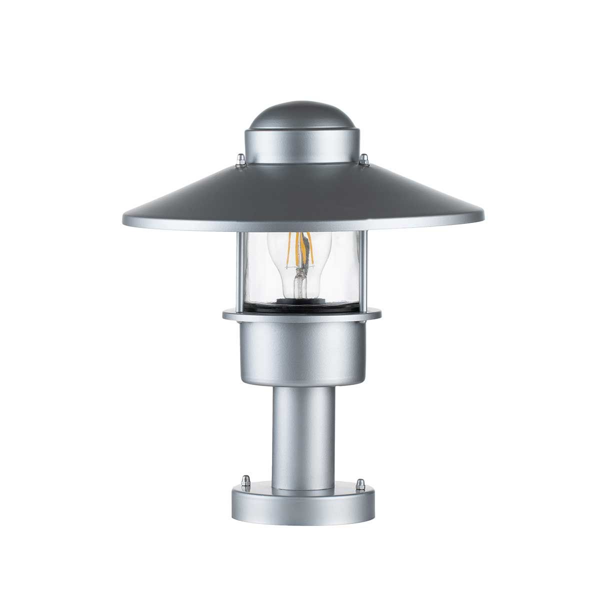 Elstead Klampenborg Single Pedestal - Silver
