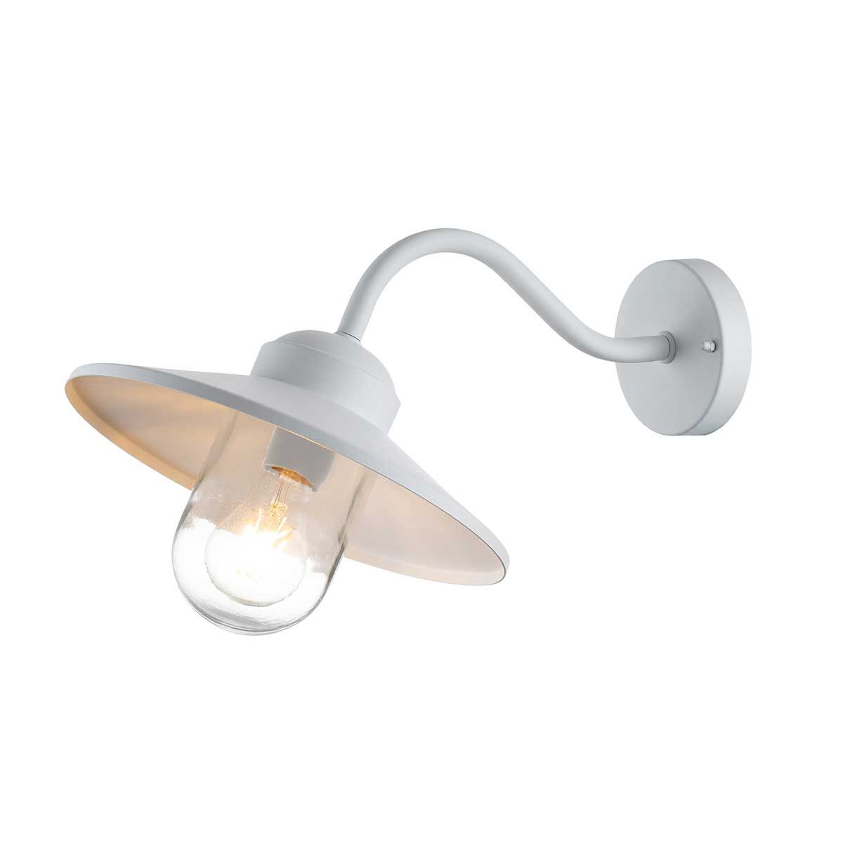 Elstead Klampenborg Single Wall Lantern - White