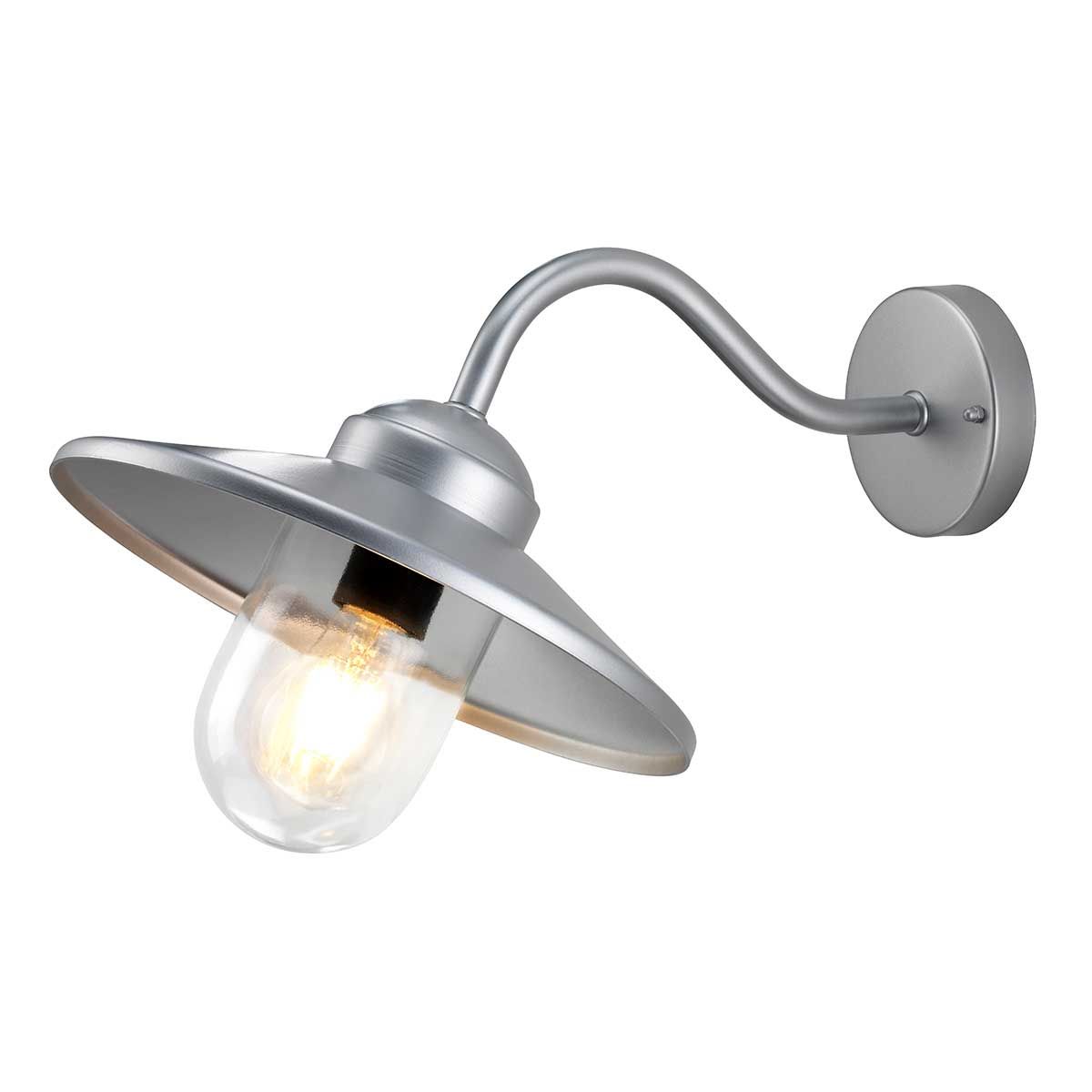 Elstead Klampenborg Single Wall Lantern - Silver