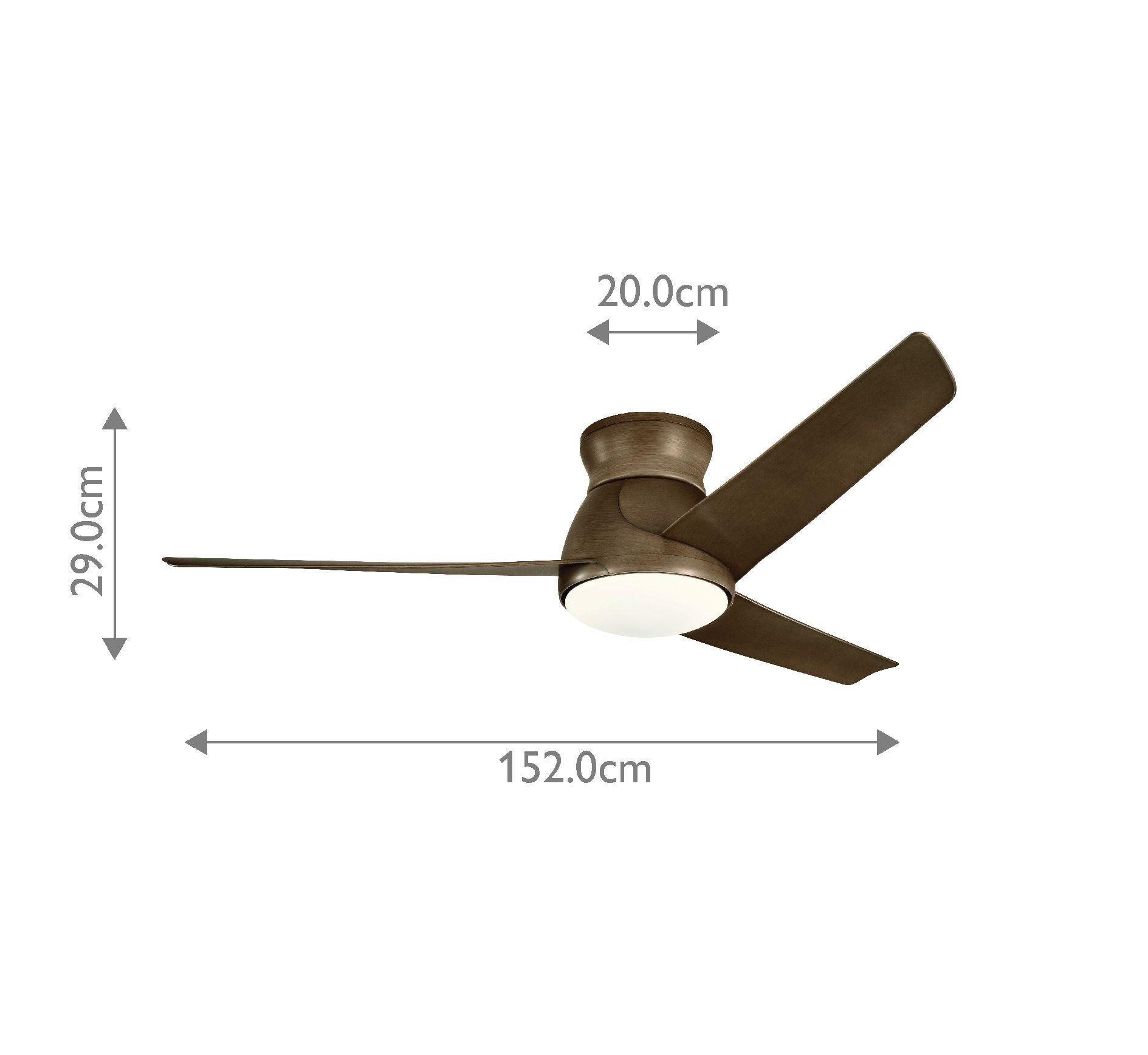 Kichler Eris LED 60" Fan - Walnut