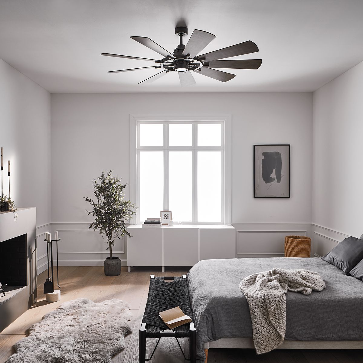 Kichler Gentry 65" Fan - Weathered Zinc