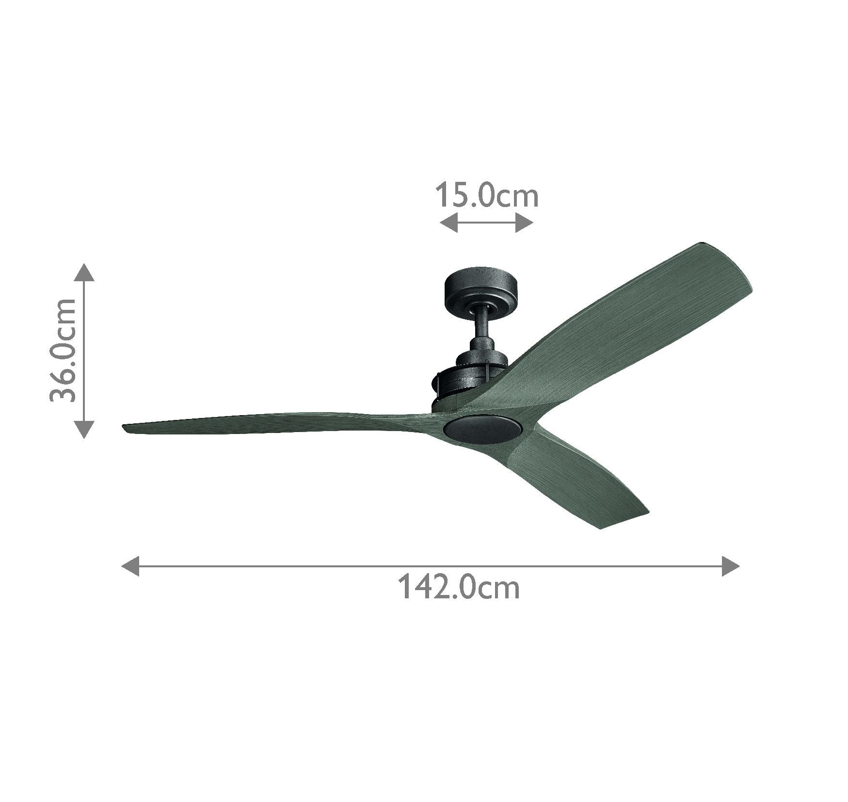 Kichler Ried 56" Fan - Anvil Iron
