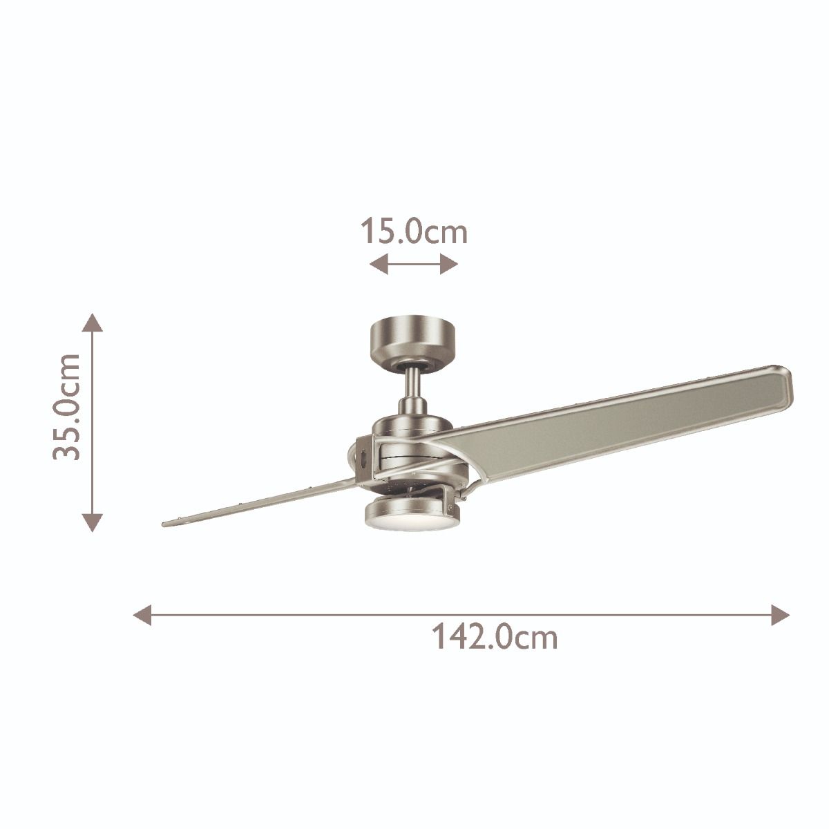 Kichler Xety LED 56" Fan - Brushed Nickel