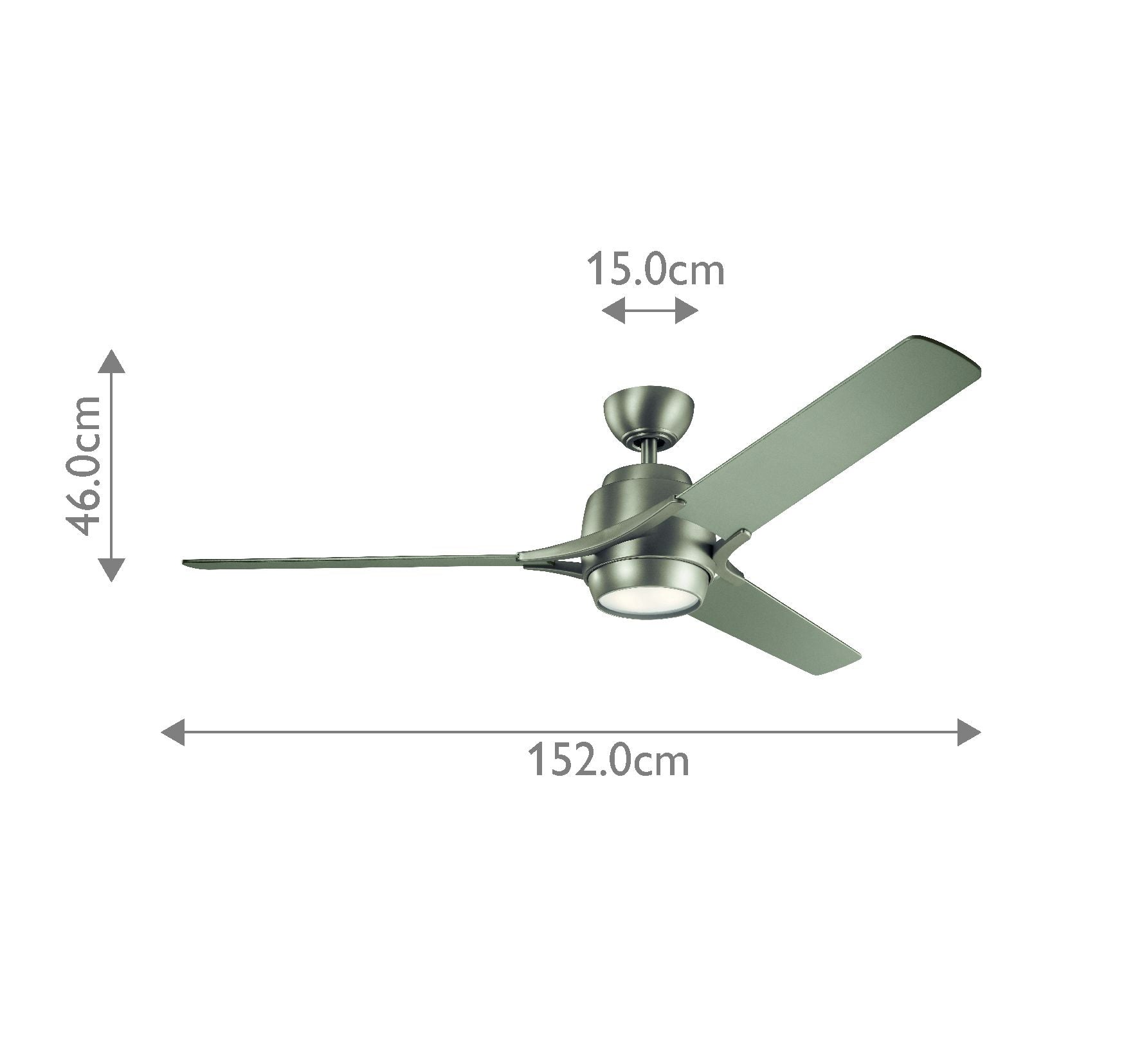Kichler Zeus LED 60" Fan - Brushed Nickel