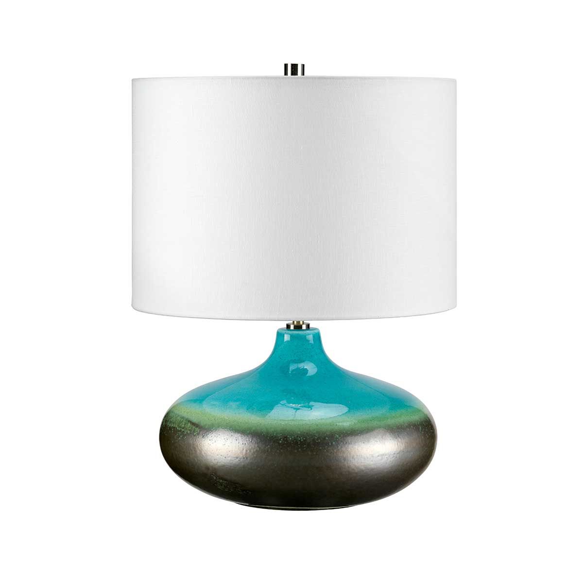 Elstead Laguna Single Small Lamp - Turquoise & Graphite