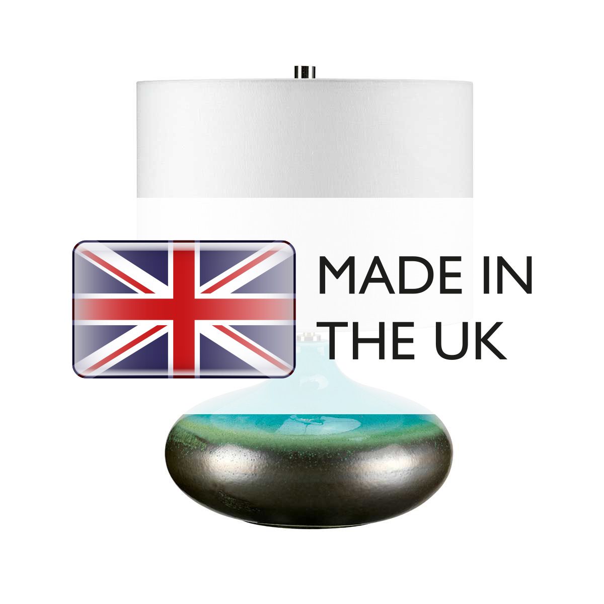 Elstead Laguna Single Small Lamp - Turquoise & Graphite