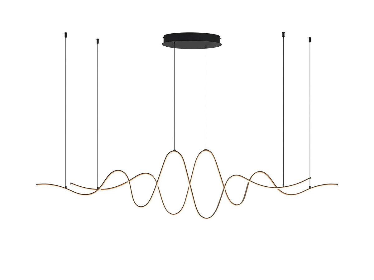 Fabula Laven Double Wave Pendant Light – Dark Grey
